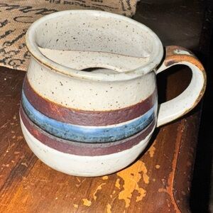 Otagiri Speckled Mug with Blue and Brown Stripes